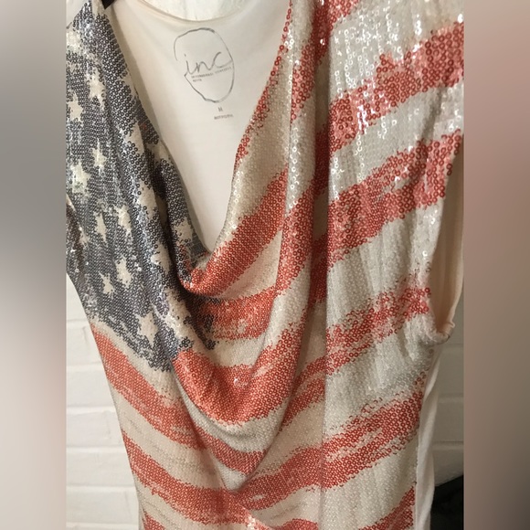 American Flag Stylish & Patriotic Sequin Shirt - Picture 7 of 7